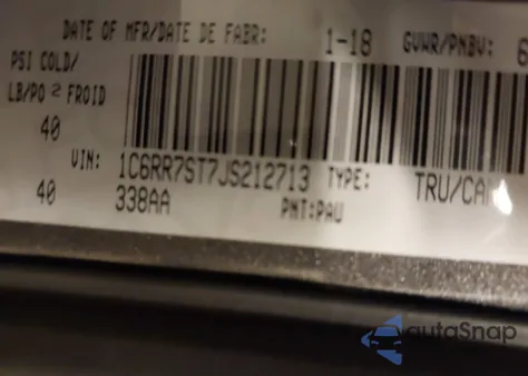 2018 Ram 1500 St from USA, damaged, VIN 1C6RR7ST7JS212713